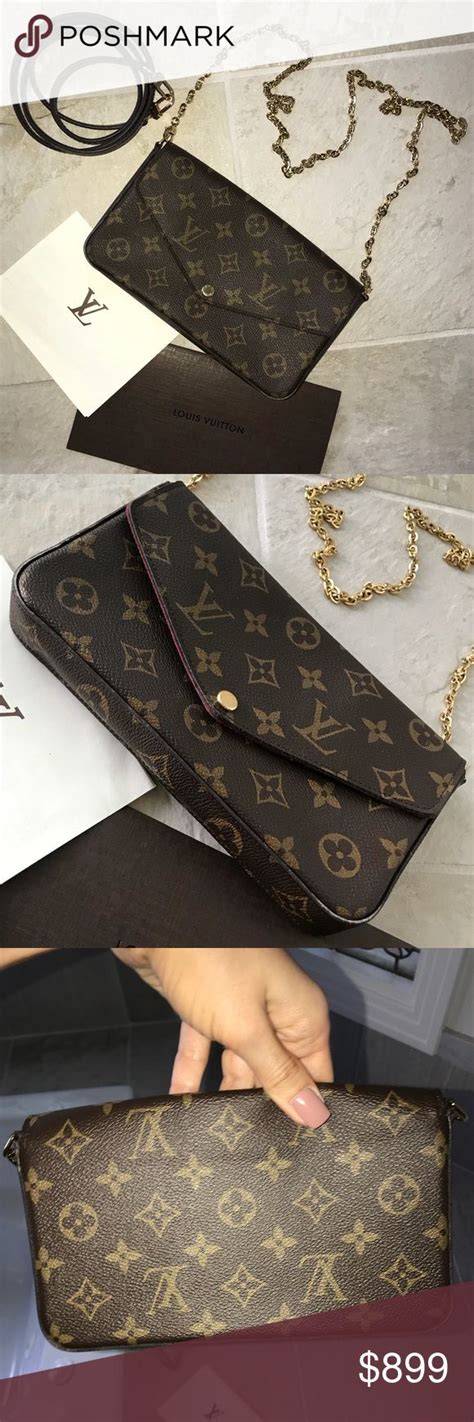 louis vuitton felicie gold chain|Louis Vuitton pochette.